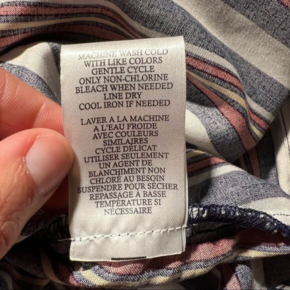 NWT Dressbarn’s COMO BLU PLUS size 3X Strip Button Down top - Picture 9 of 9